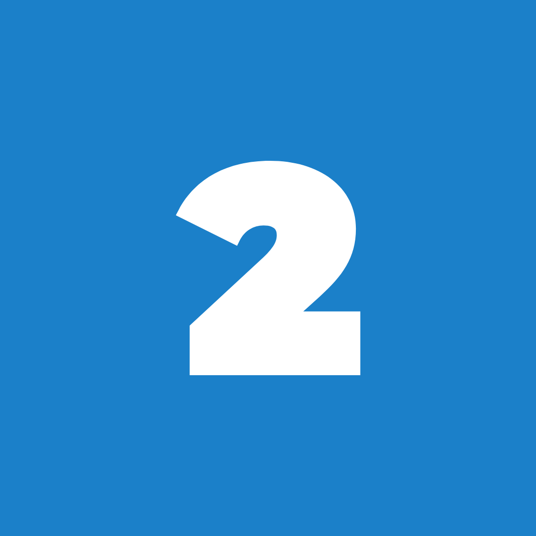 A virtual assistant providing mental health therapy, represented by the number two on a blue background.